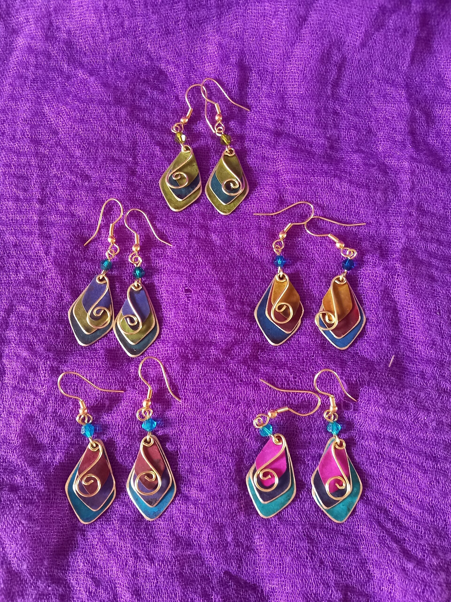 Pendientes Aluminio Colores - 2